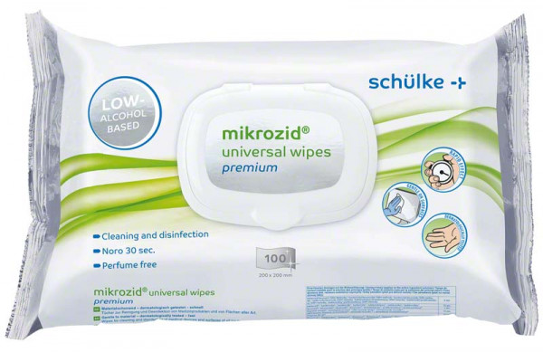Mikrozid® Universal wipes premium | Flowpack a 100 stuks | 20x20cm | 70000038