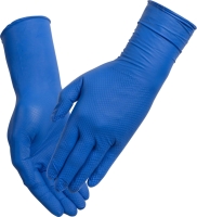 Thor Ultra Grip handschoen nitril blauw met visschub structuur (5x100)